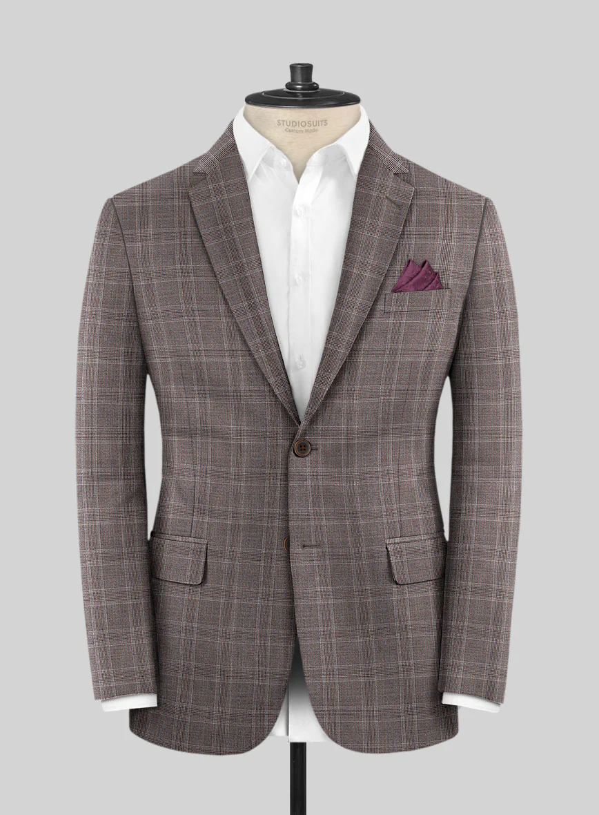 Lanificio Zegna Traveller Valen Brown Checks Wool Jacket