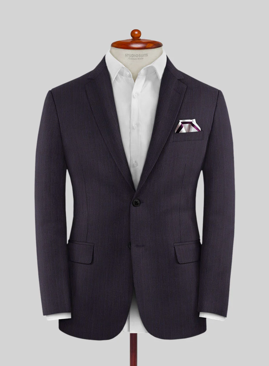 Lanificio Zegna Trofeo Allamo Purple Stripe Wool Jacket