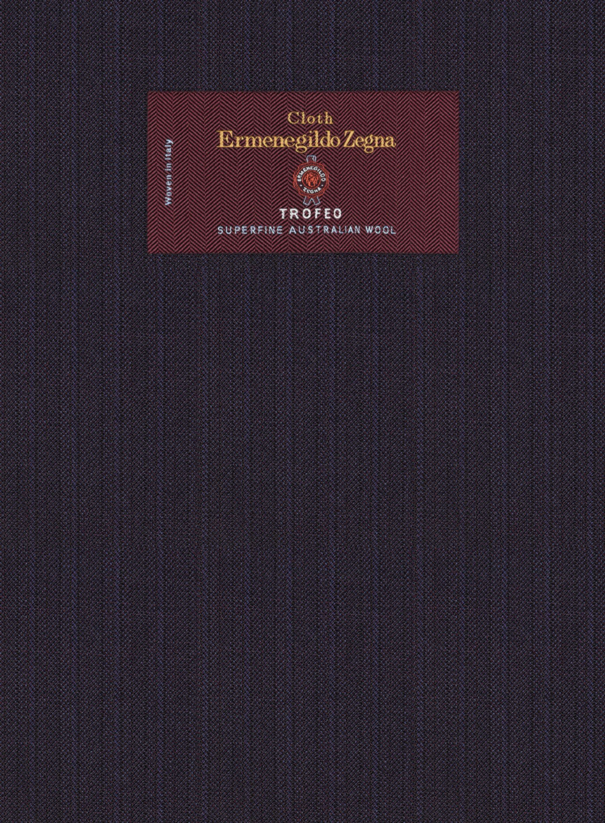 Lanificio Zegna Trofeo Allamo Purple Stripe Wool Jacket - Image 2