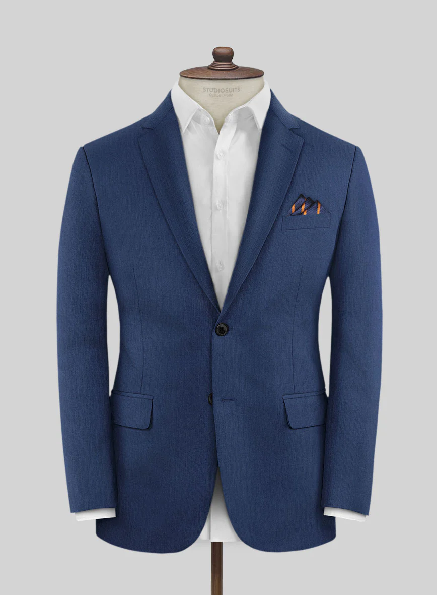 Lanificio Zegna Trofeo Cobalt Blue Wool Jacket