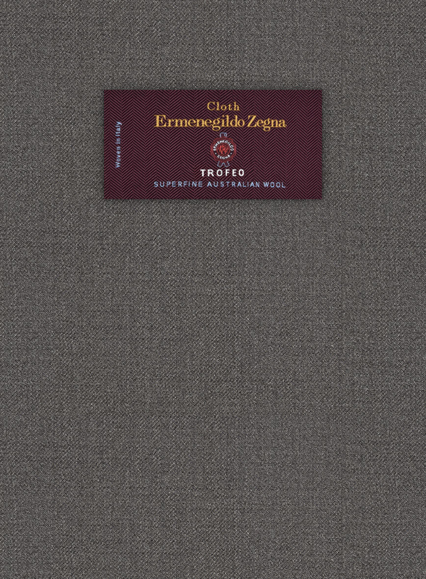 Lanificio Zegna Trofeo Couture Brown Wool Jacket - Image 3