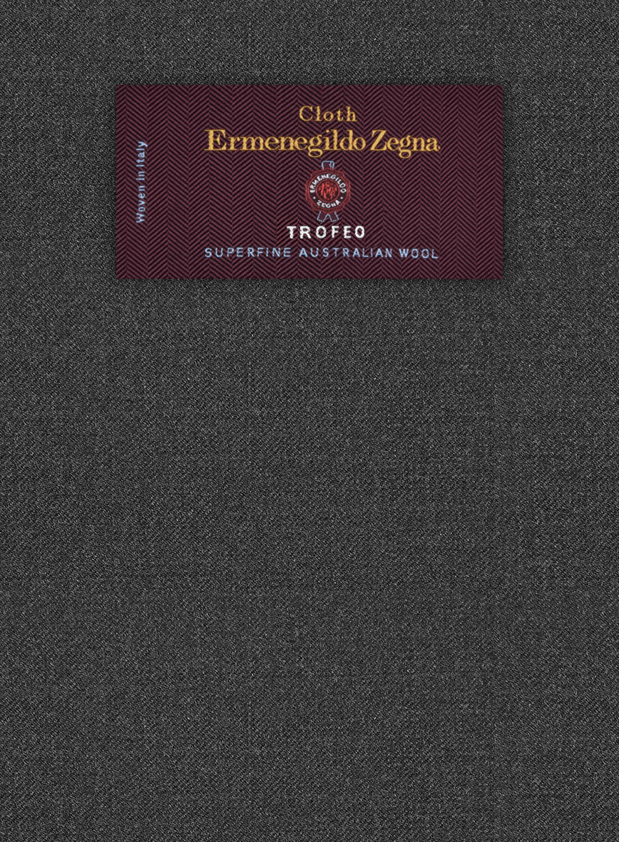 Lanificio Zegna Trofeo Dark Gray Wool Suit - Image 6