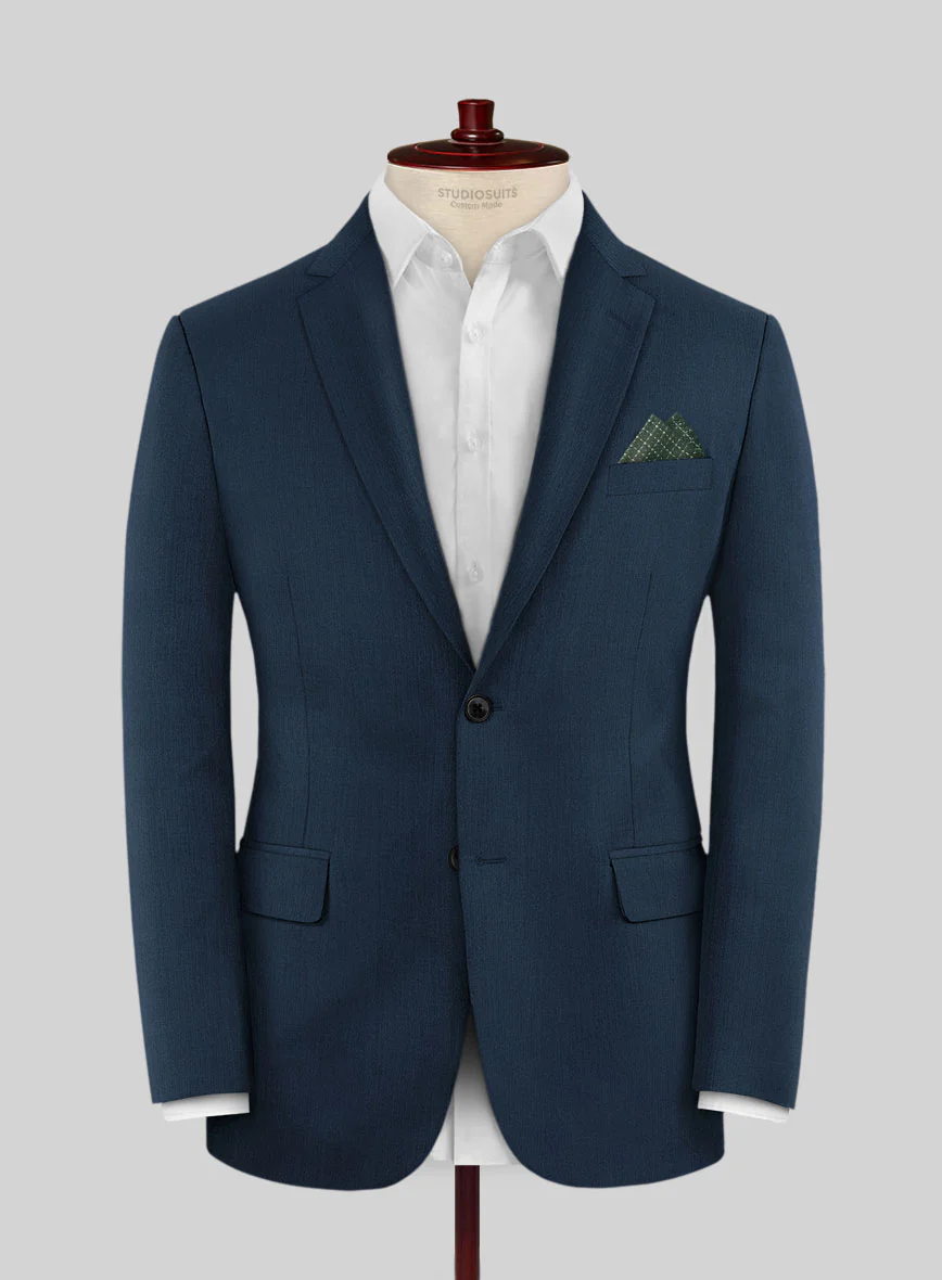 Lanificio Zegna Trofeo Flat Blue Wool Jacket