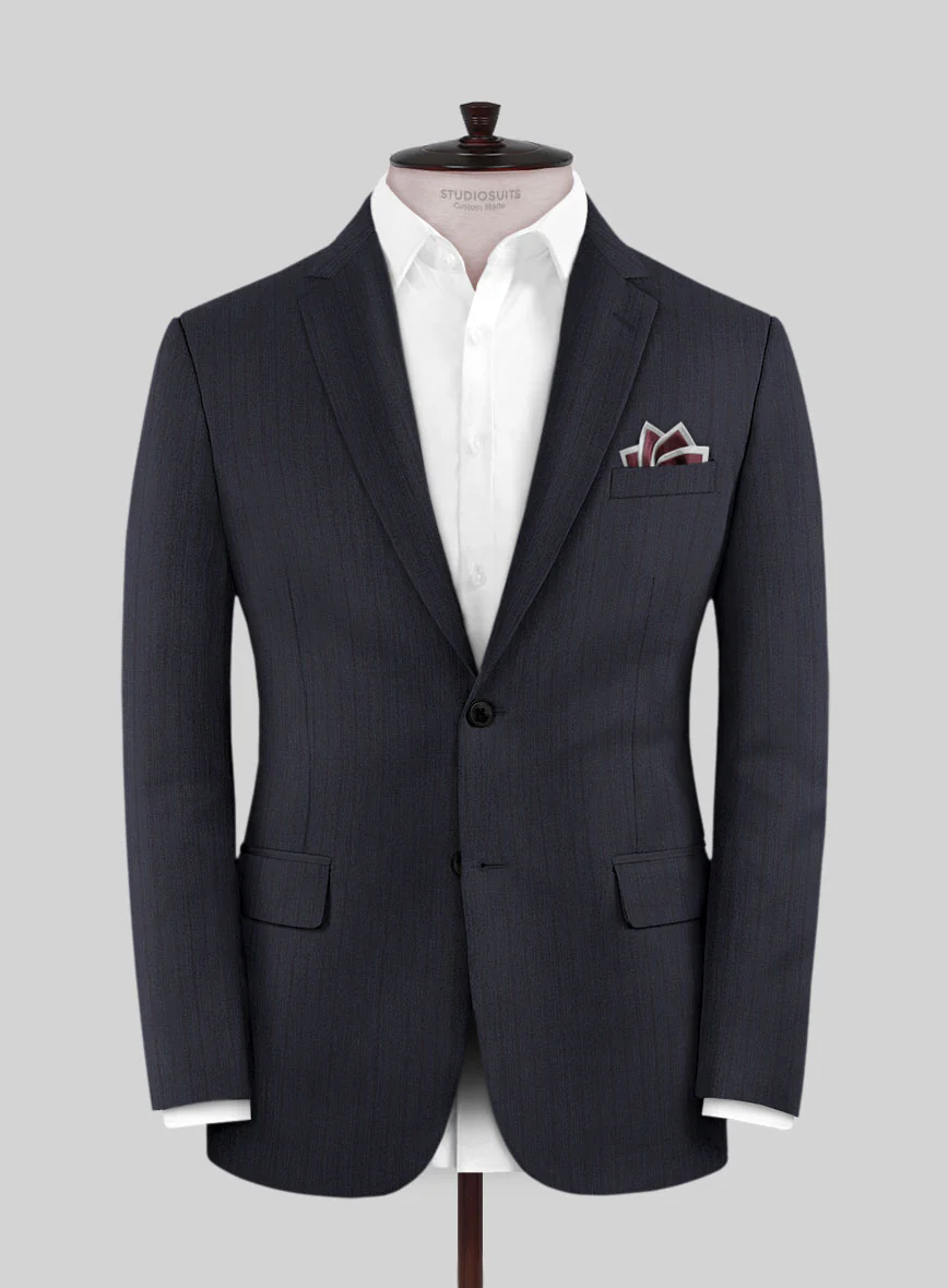 Lanificio Zegna Trofeo Ifrain Blue Stripe Wool Jacket