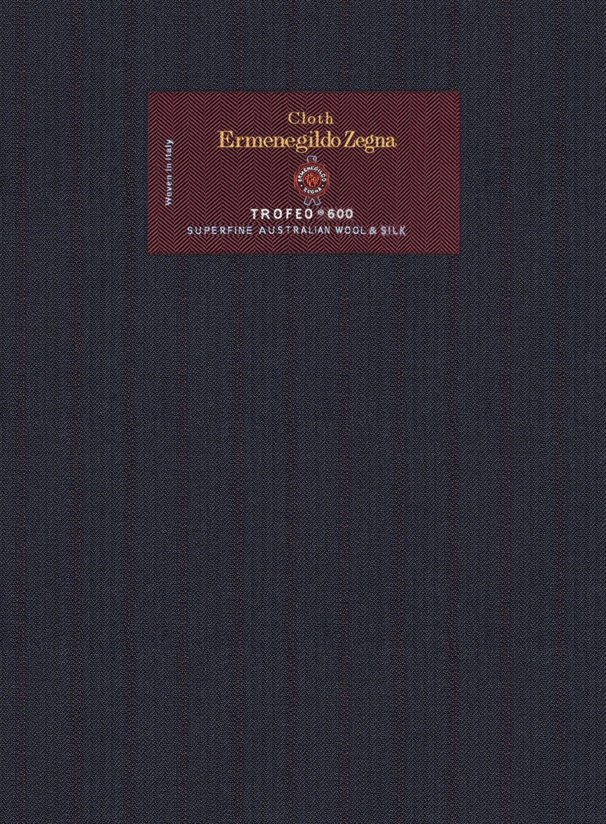 Lanificio Zegna Trofeo Ifrain Blue Stripe Wool Jacket - Image 2