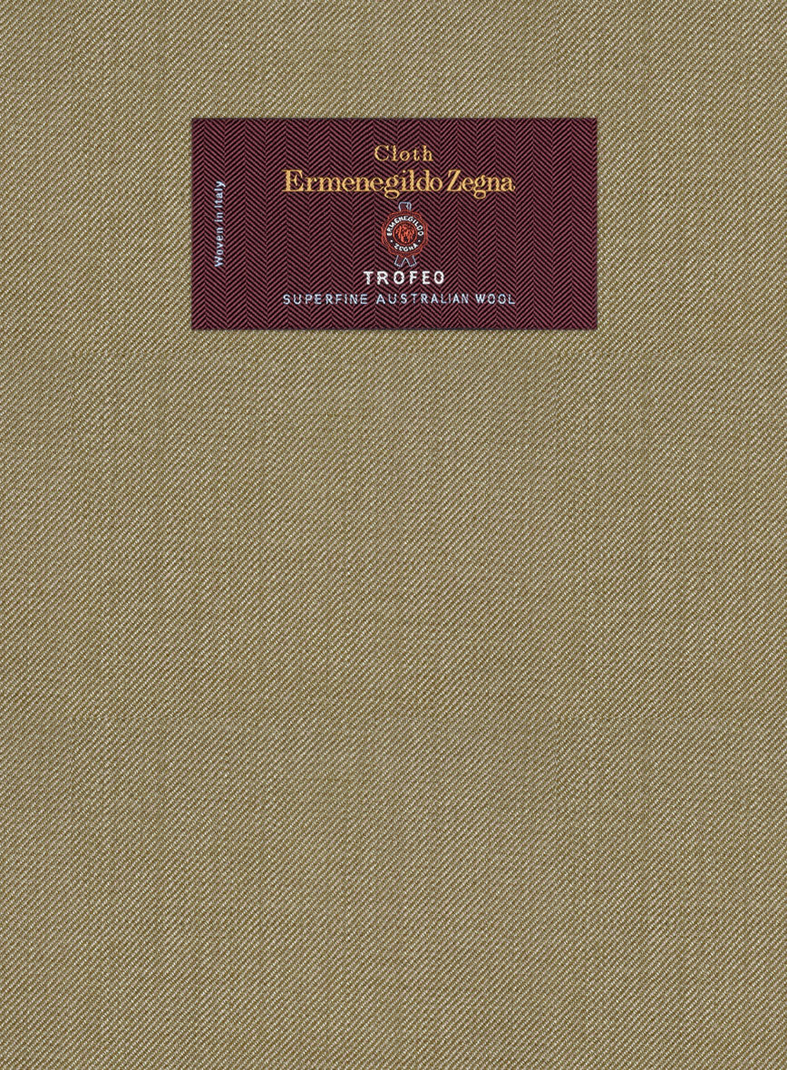 Lanificio Zegna Trofeo Khaki Wool Pants - Image 3