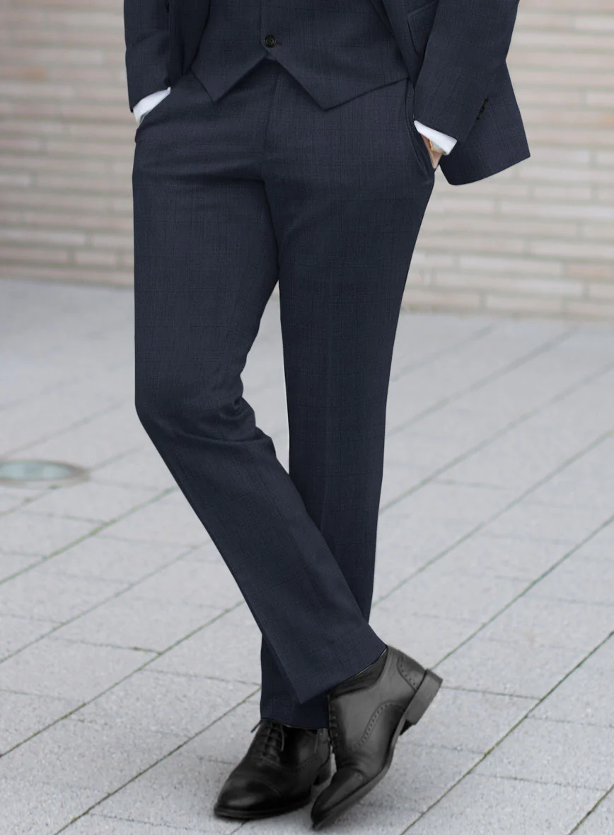 Lanificio Zegna Trofeo Malno Blue Checks Wool Suit - Image 4