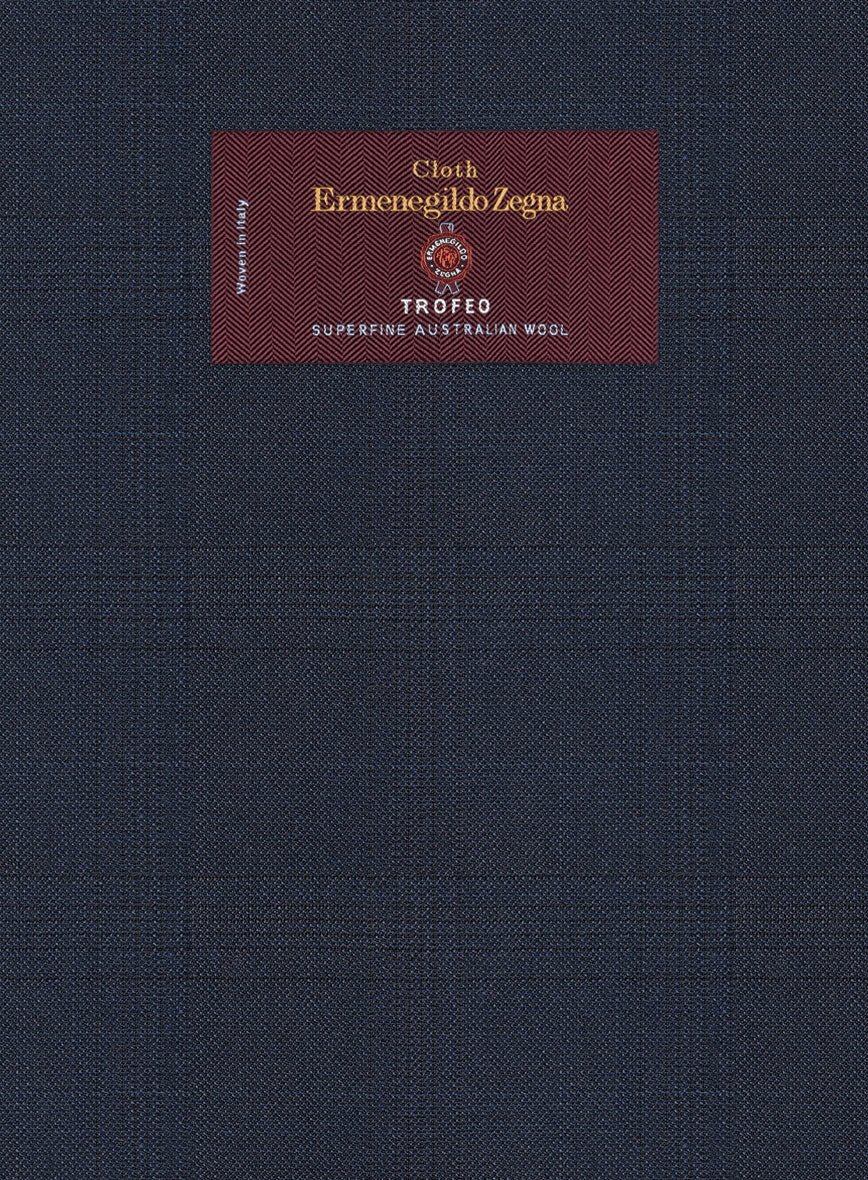 Lanificio Zegna Trofeo Malno Blue Checks Wool Suit - Image 6