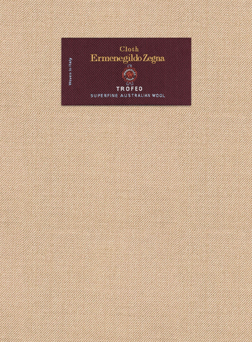 Lanificio Zegna Trofeo Mocha Beige Wool Pants - Image 2