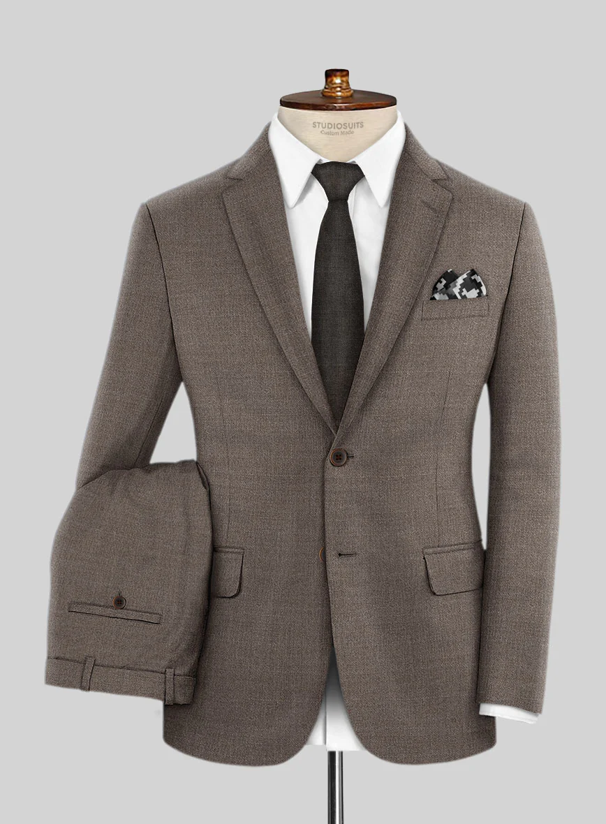 Lanificio Zegna Trofeo Mud Brown Wool Suit