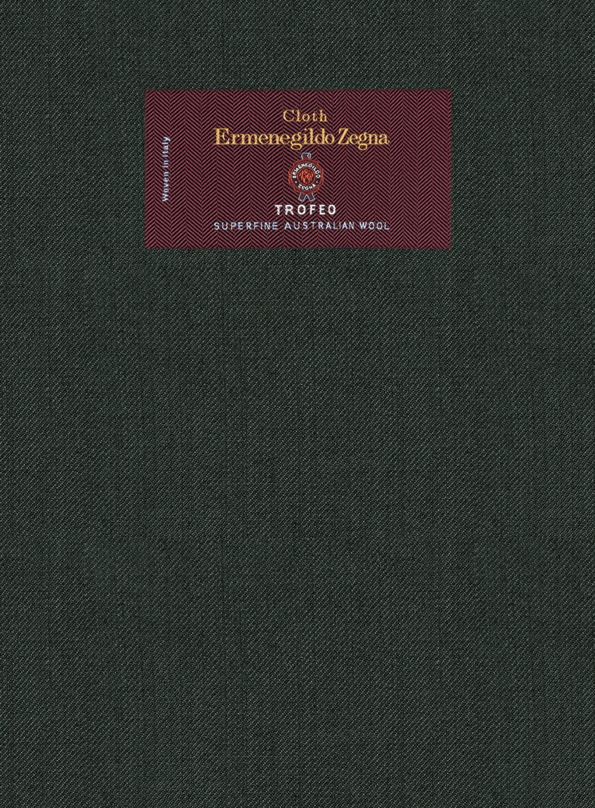Lanificio Zegna Trofeo Sacramento Green Wool Pants - Image 3