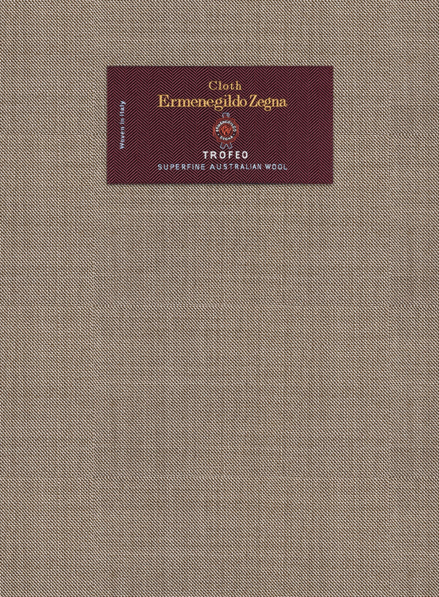 Lanificio Zegna Trofeo Sharkskin Brown Wool Pants - Image 3