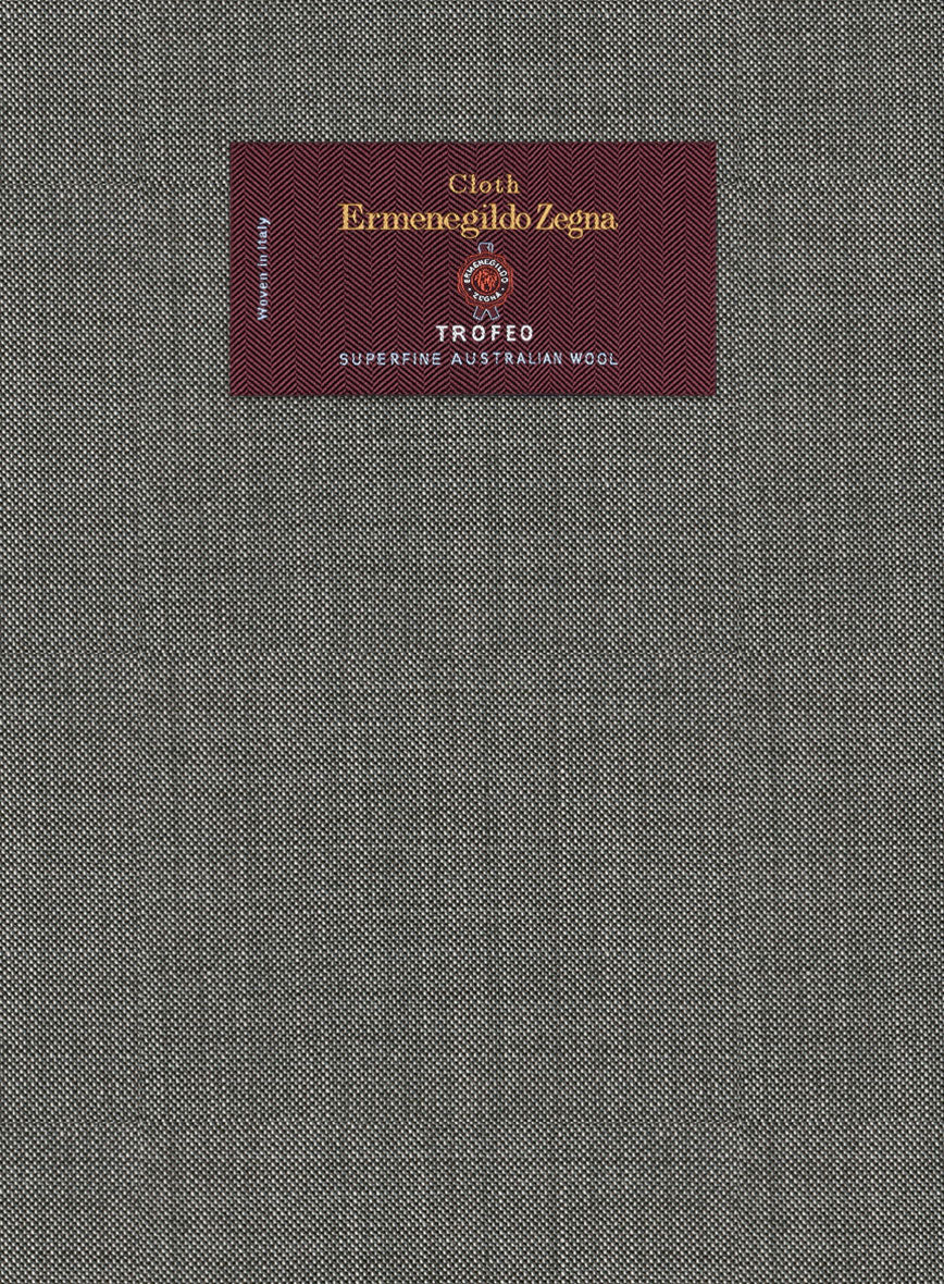 Lanificio Zegna Trofeo Sharkskin Mid Gray Wool Jacket - Image 2