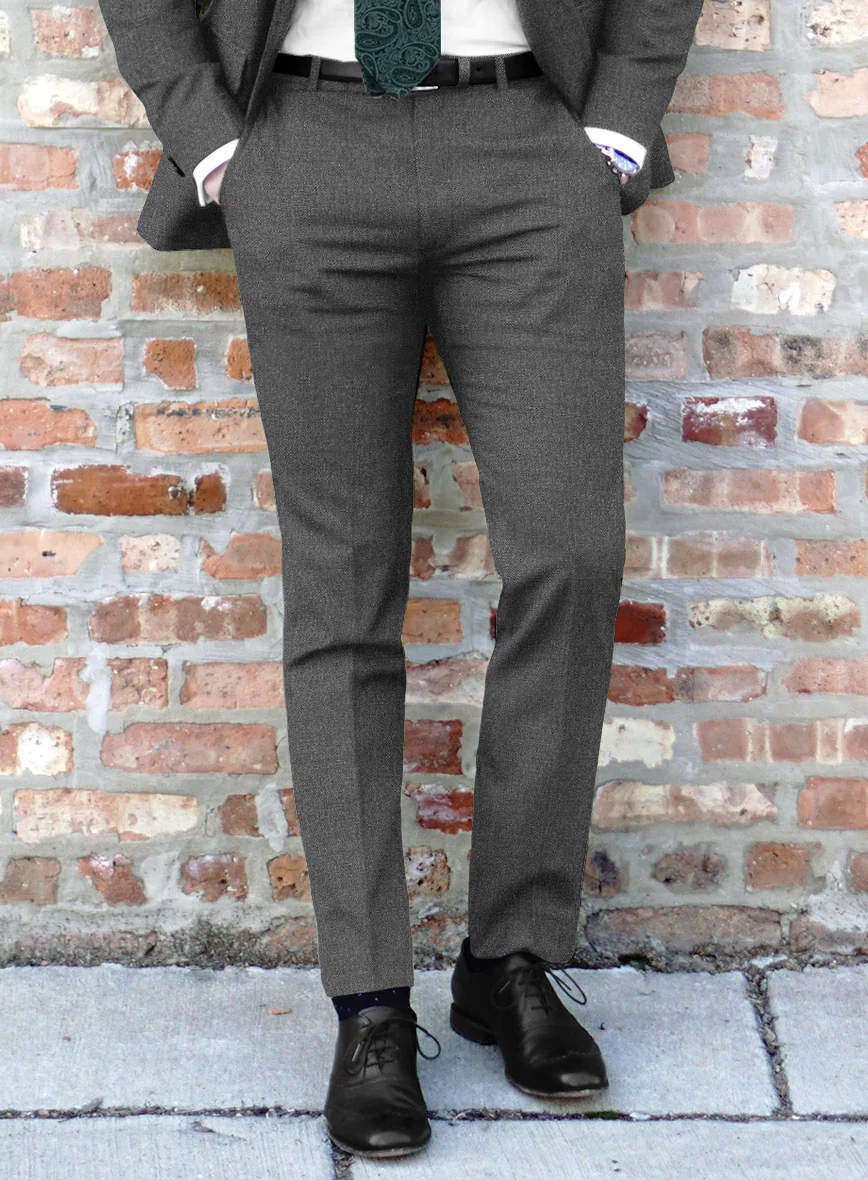Lanificio Zegna Trofeo Slate Gray Wool Pants - Image 2
