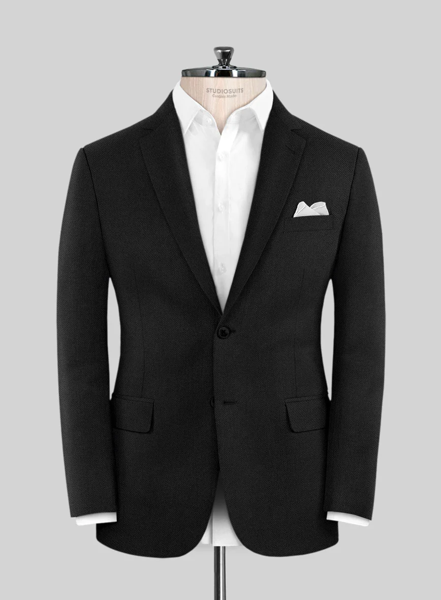 Lanificio Zegna Trofeo Smoky Black Wool Suit - Image 14
