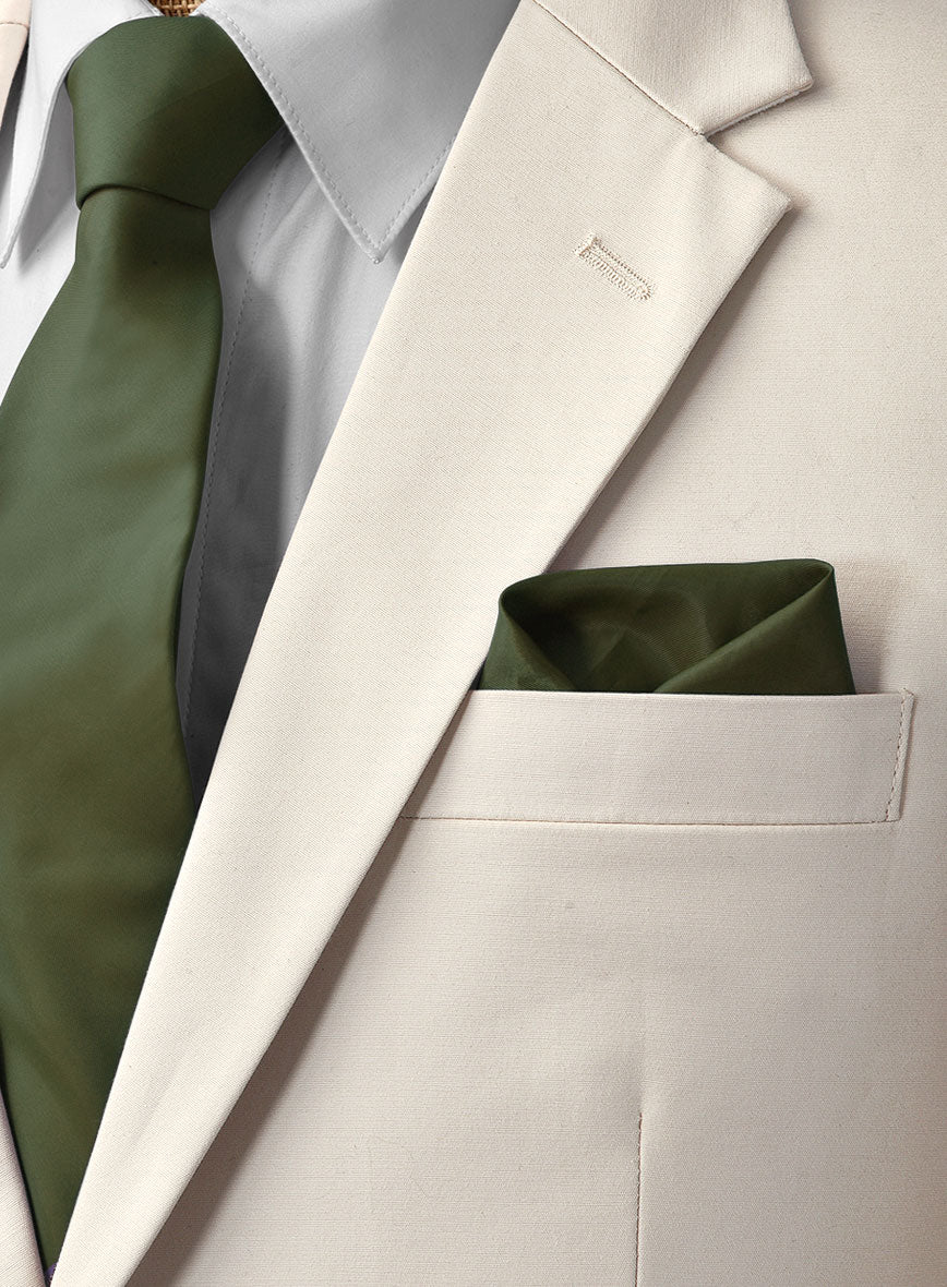 Light Beige Feather Cotton Canvas Stretch Suit II - Image 4