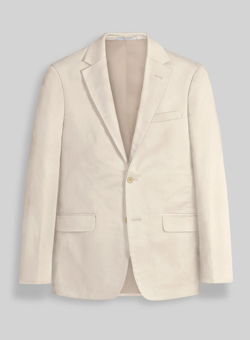 Light Beige Stretch Chino Suit - Image 4
