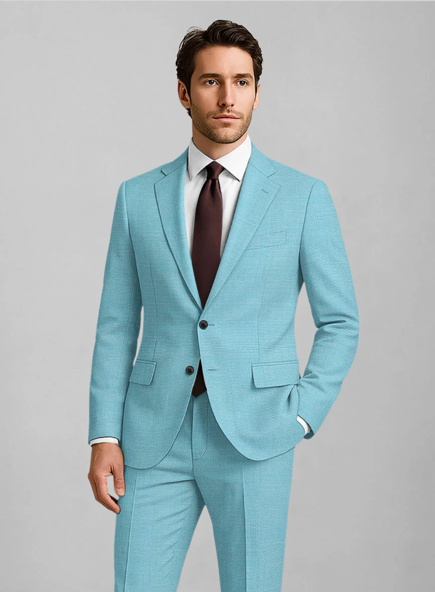 Light Blue Hopsack Jacket - Image 2