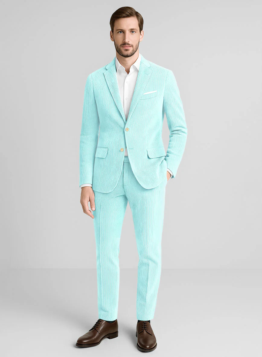 Light Blue Corduroy Suit