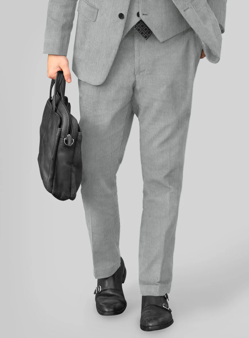 Light Gray Corduroy Pants - Image 2