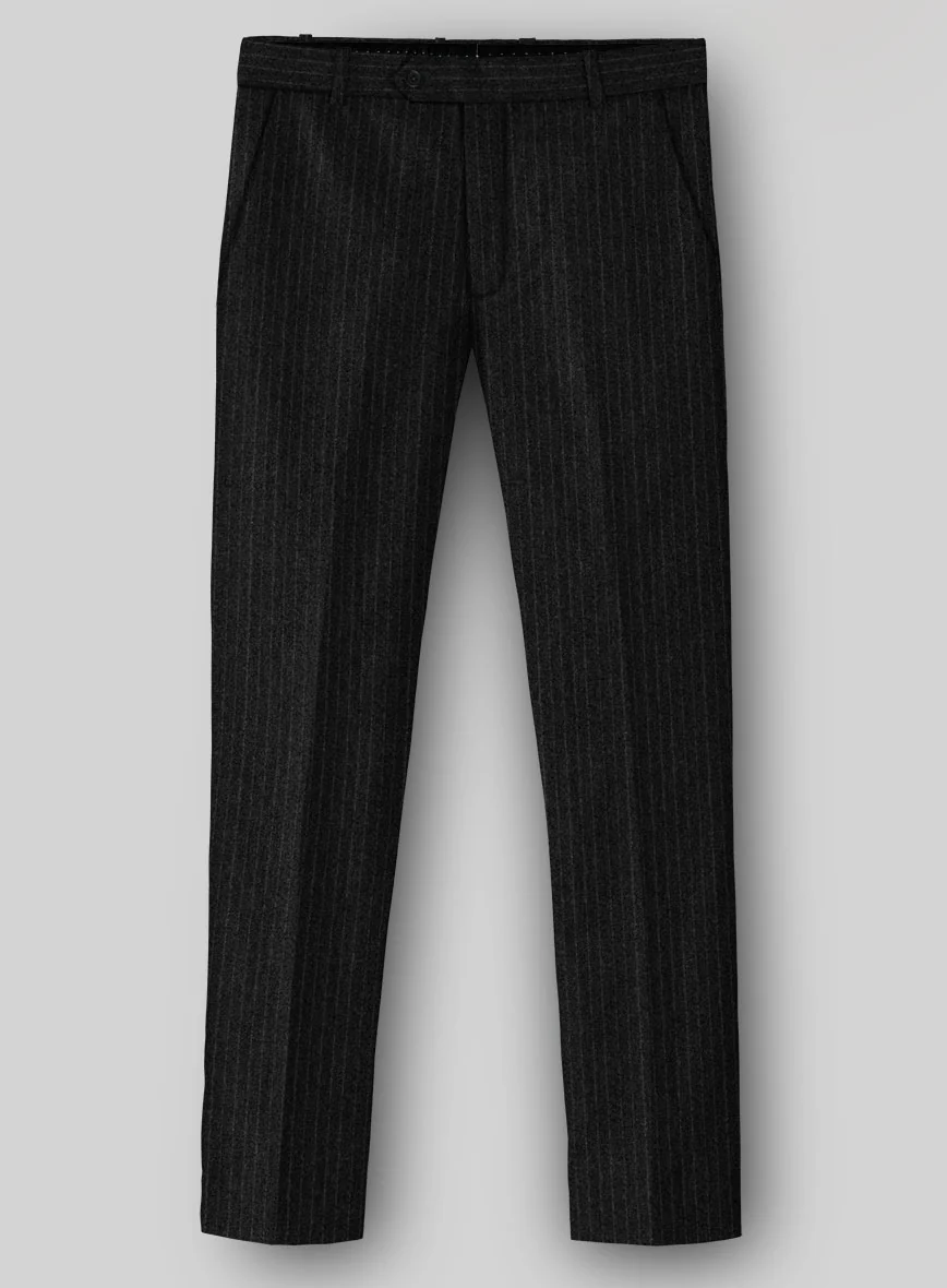 Light Weight Black Stripe Tweed Suit - Image 6