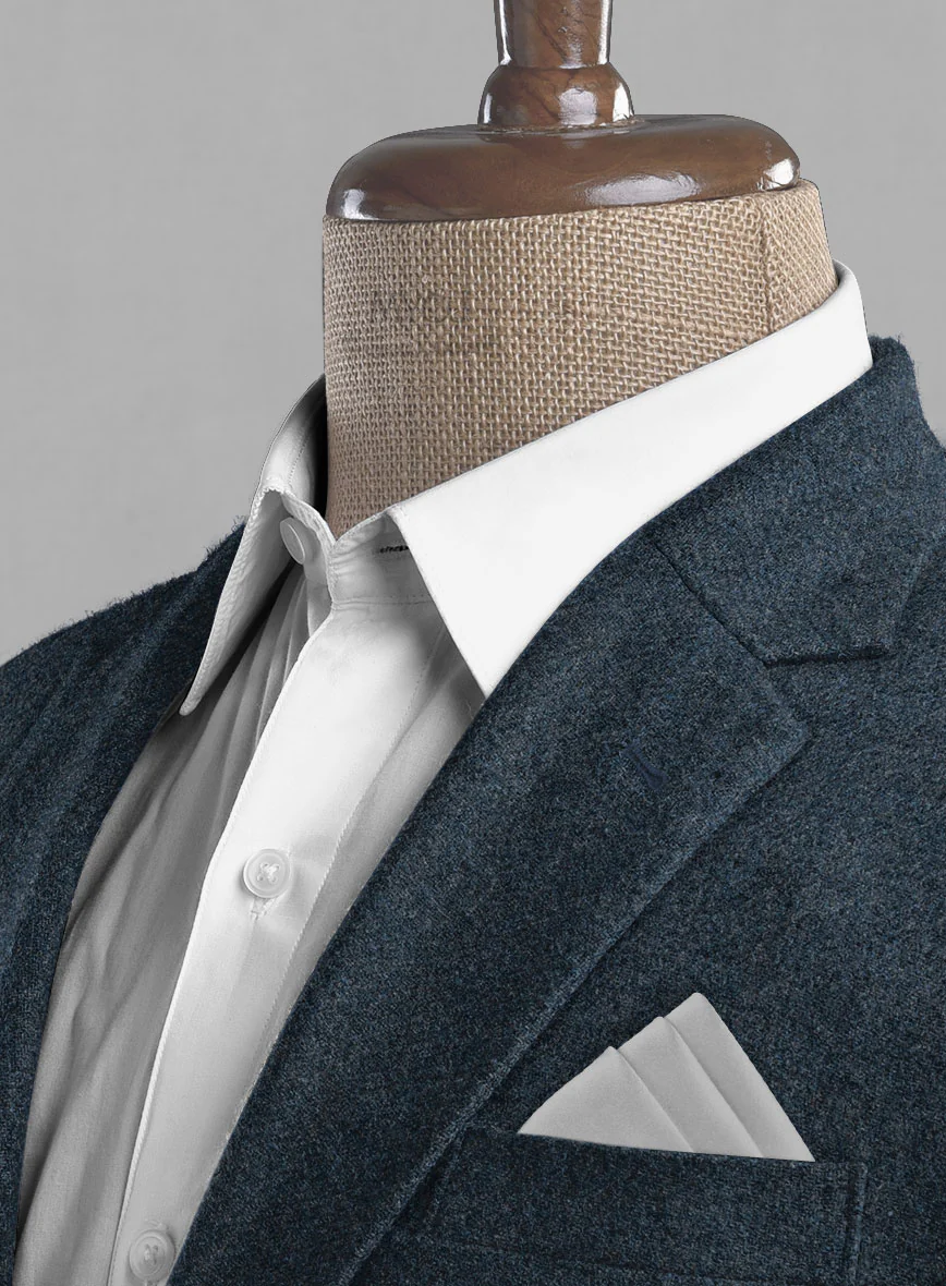 Light Weight Bond Blue Tweed Jacket - Image 3