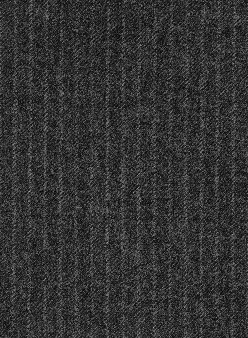 Light Weight Dark Gray Stripe Tweed Pants - Image 3