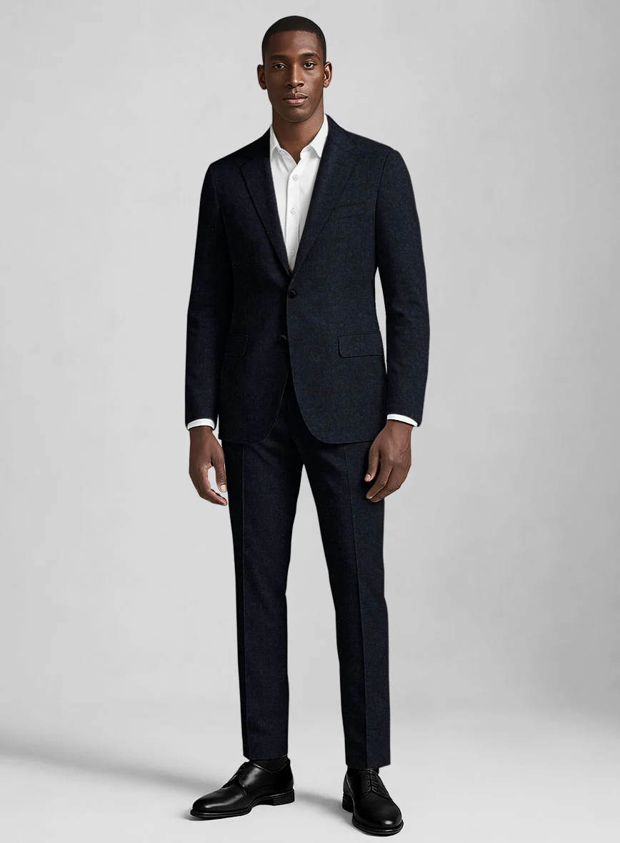 Light Weight Deep Blue Tweed Suit