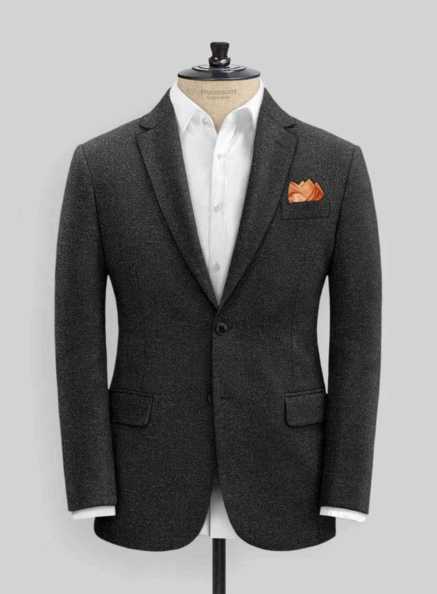 Light Weight Hamburg Charcoal Tweed Suit - Image 4