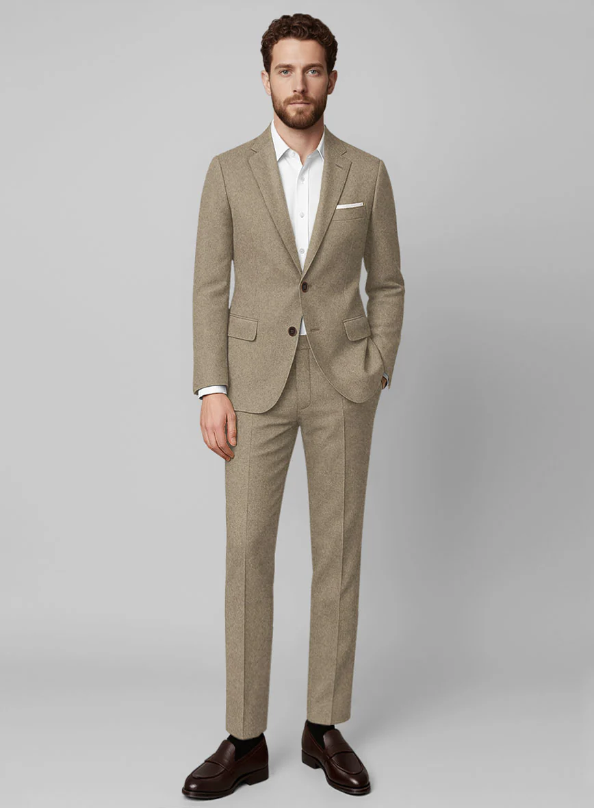 Light Weight Light Brown Tweed Suit
