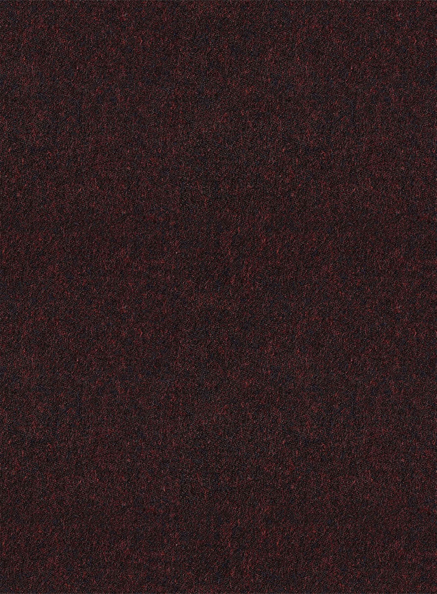 Light Weight Melange Wine Highland Tweed Trousers - Image 5