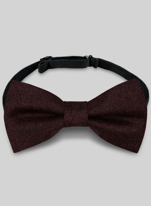 Tweed Bow - Melange Wine - Image 2