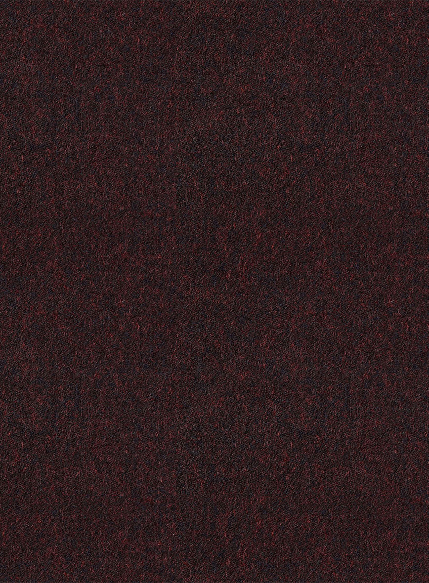 Light Weight Melange Wine Tweed Pants - Image 3