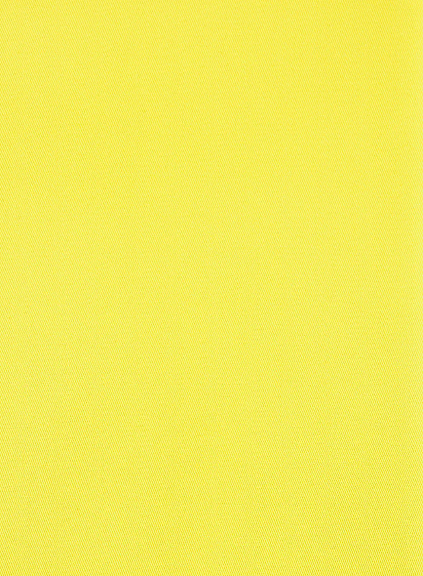 Lime Yellow Napoli Stretch Light Weight Cotton Jacket - Image 3