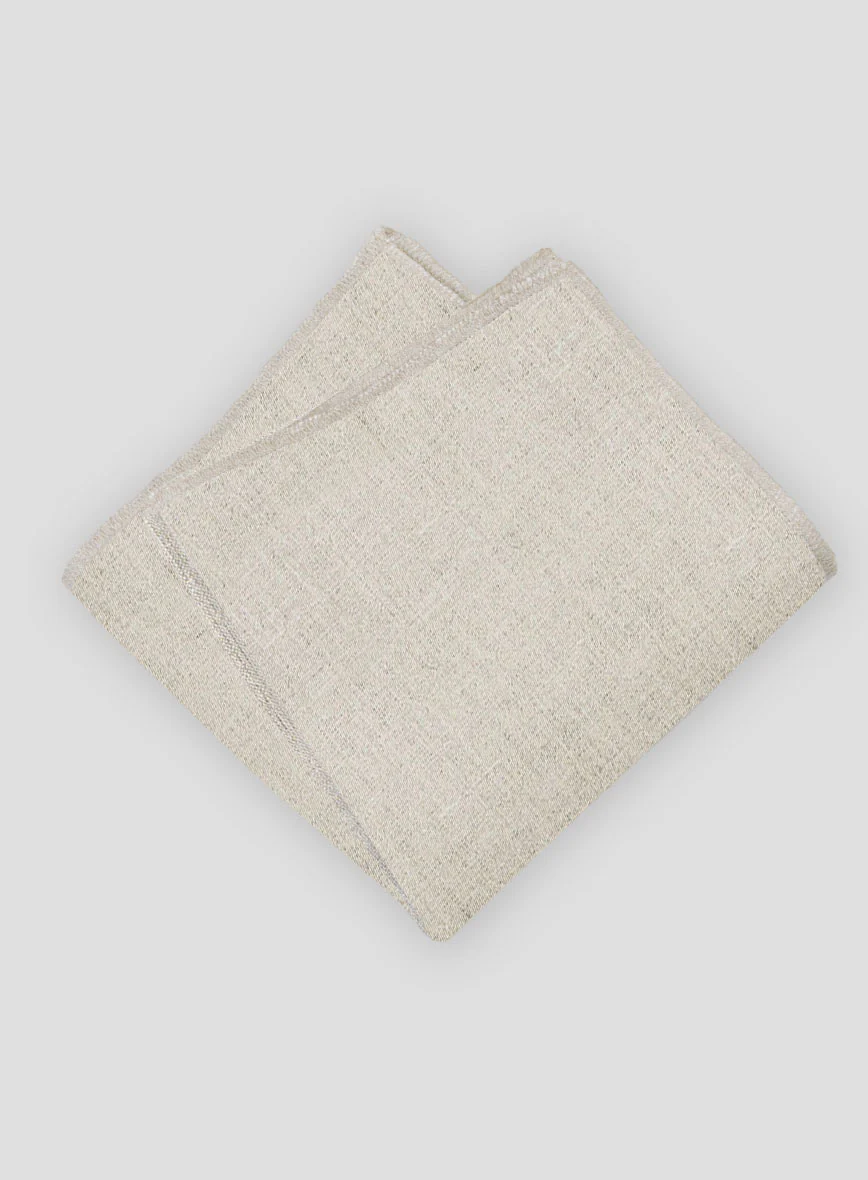 Linen Pocket Square - Barn Beige