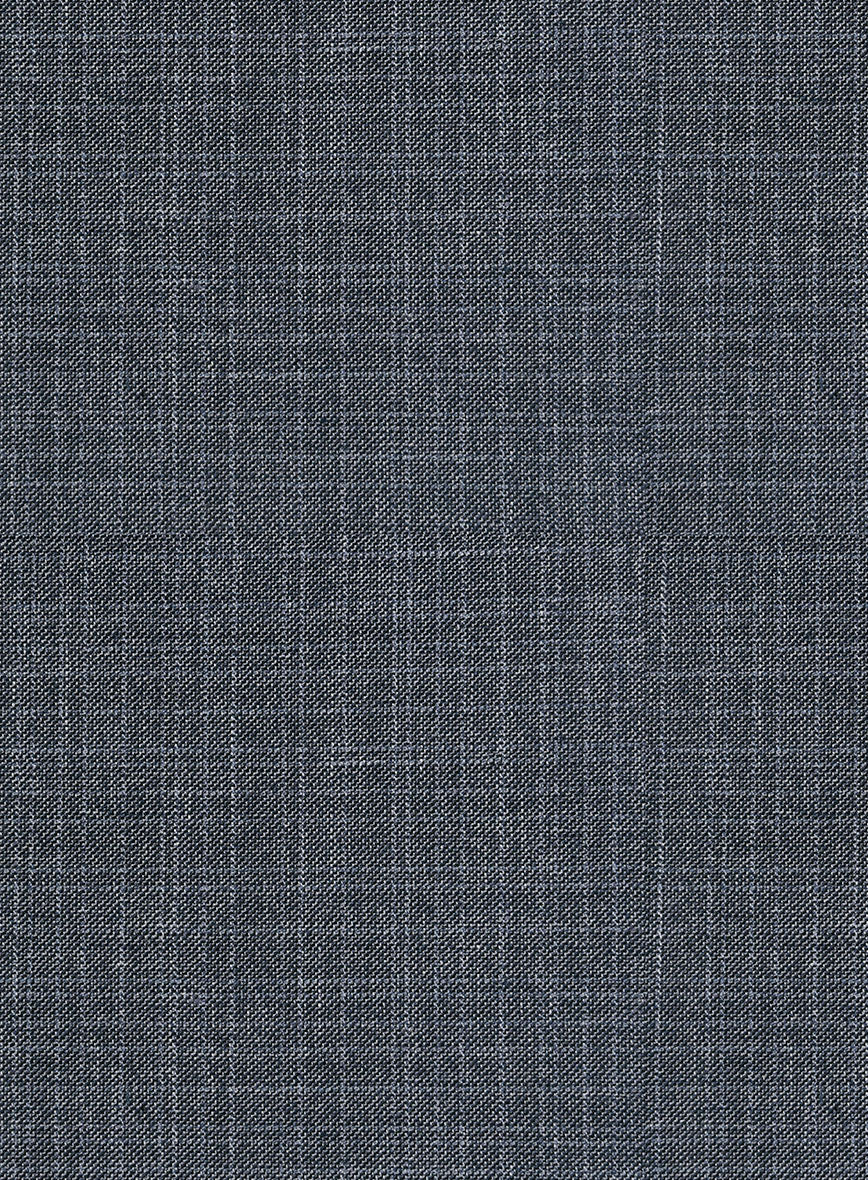 London Loom Blue Eufemia Wool Silk Linen Pants - Image 3