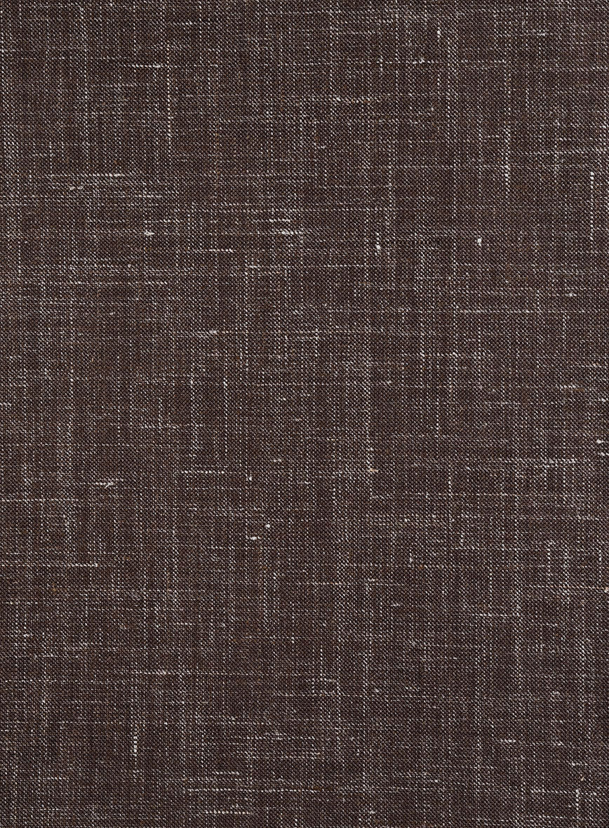 London Loom Brown Gionel Wool Linen Jacket - Image 3