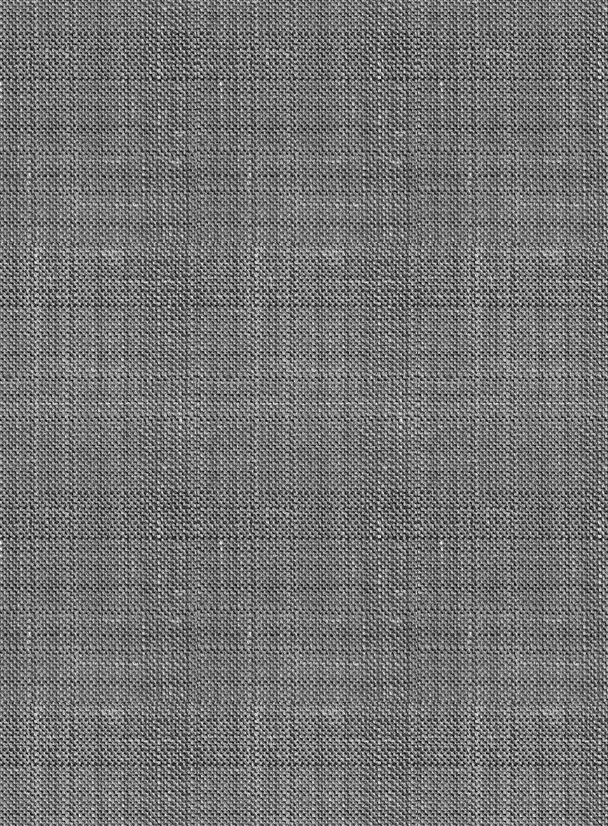 London Loom Gray Bruna Wool Silk Linen Jacket - Image 4