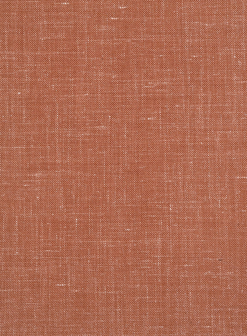 London Loom Orange Rust Travin Wool Linen Pants - Image 3