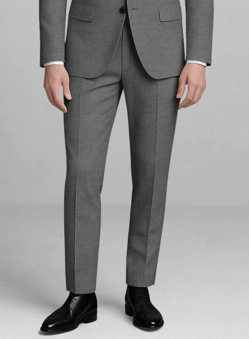 London Loom Orrenzo Birdseye Wool Pants - Image 2