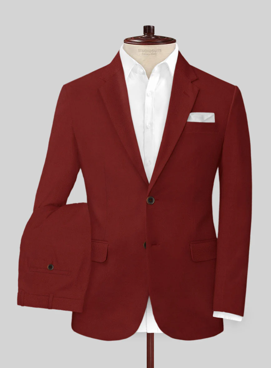 Loro Piana Red Cotton Suit