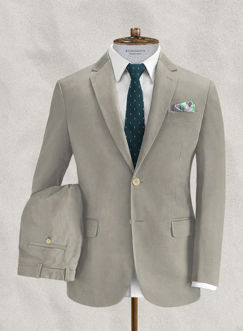 Loro Piana Stone Beige Cotton Suit