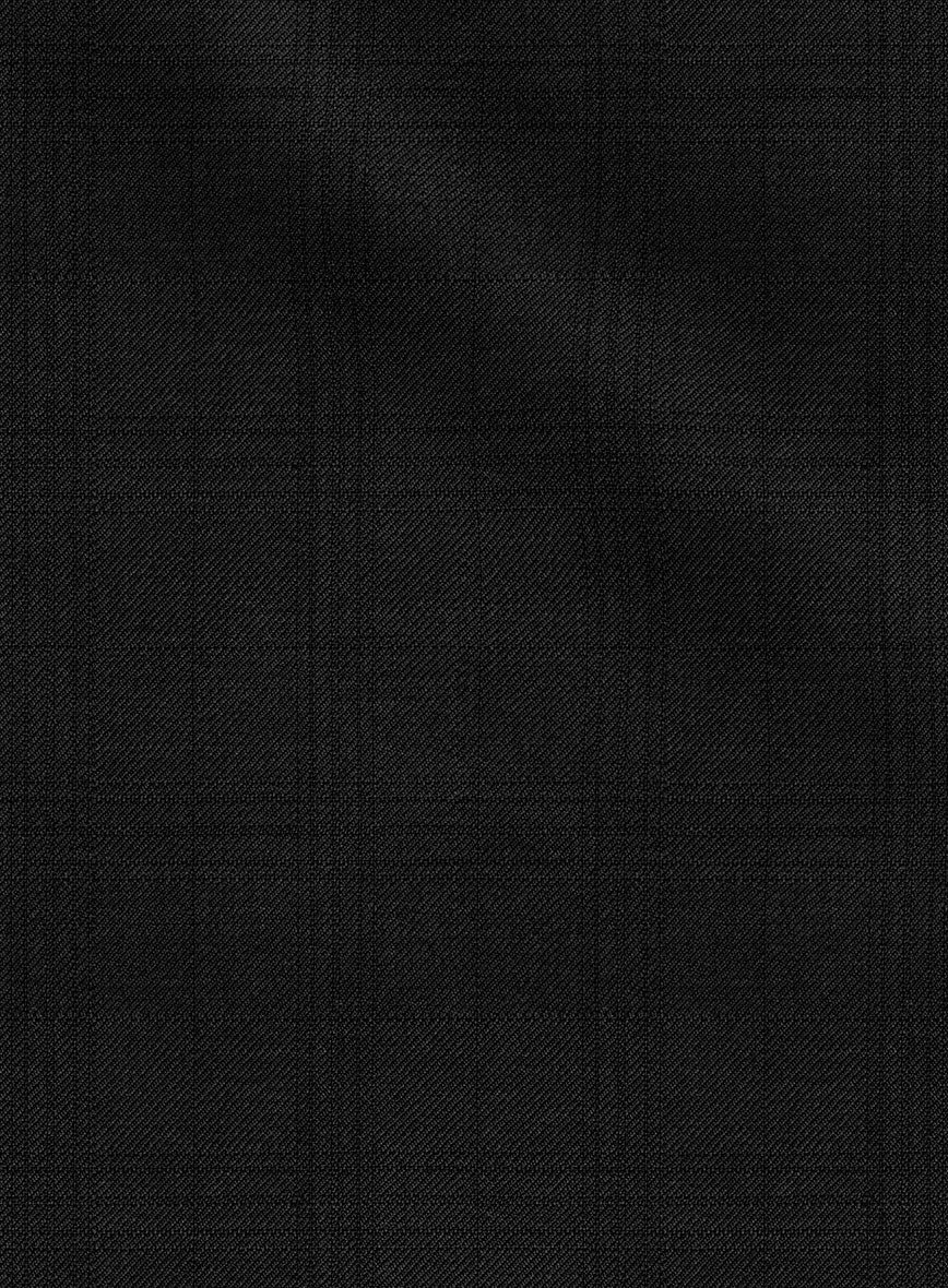 Loro Piana Zelander Black Self Check Wool Suit - Image 8
