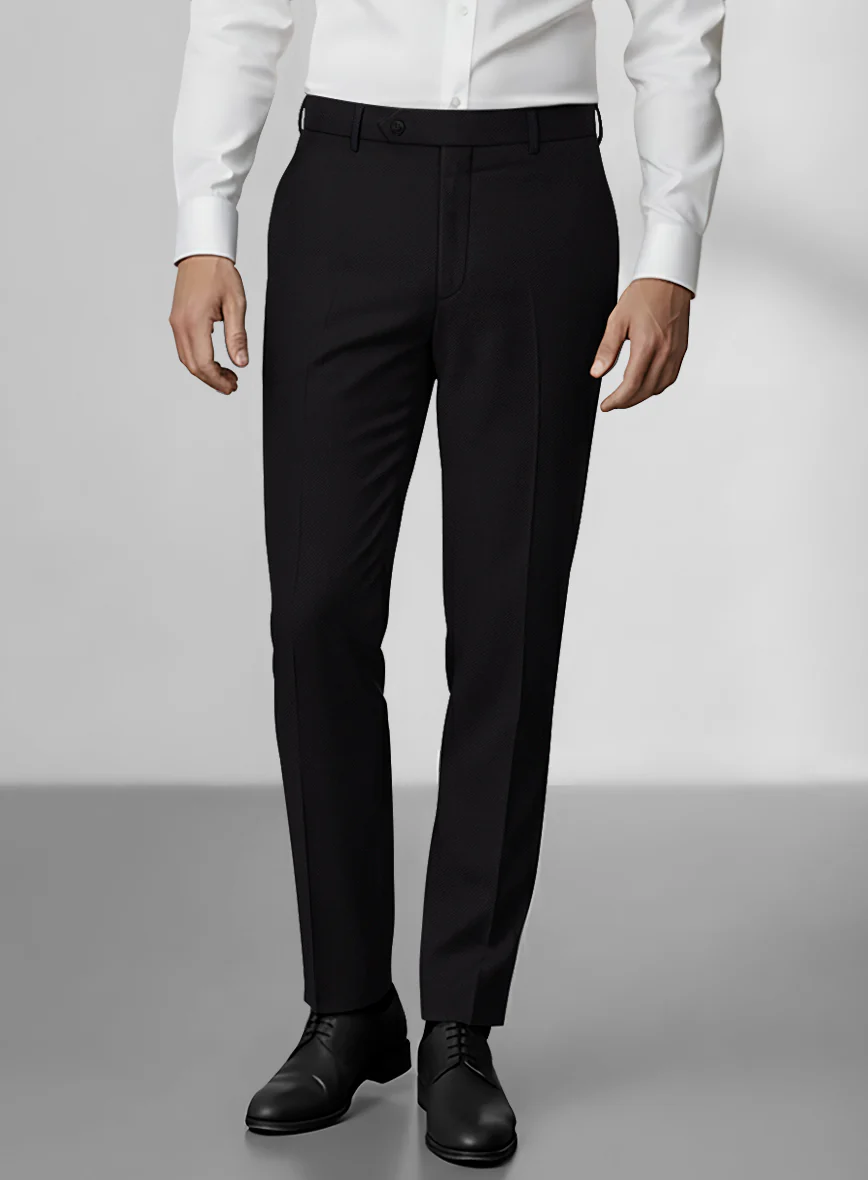 Loro Piana Zelander Black Wool Pants