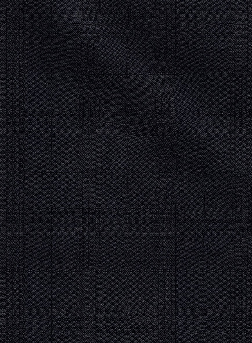 Loro Piana Zelander Blue Self Check Wool Pants - Image 4