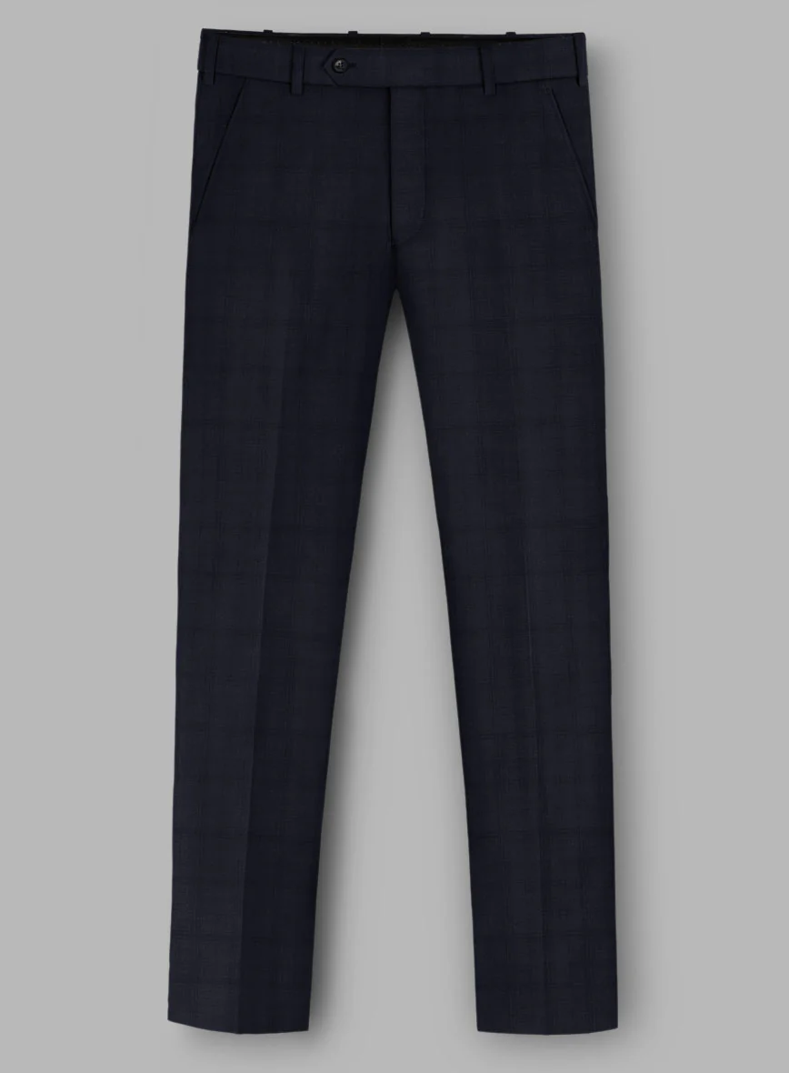 Loro Piana Zelander Blue Self Check Wool Suit - Image 5