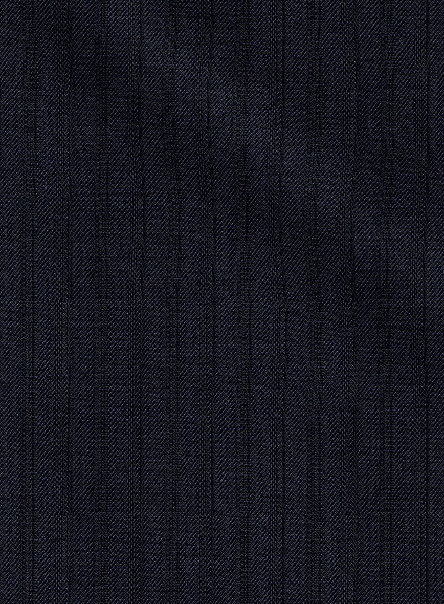 Loro Piana Zelander Blue Self Stripe Wool Jacket - Image 3