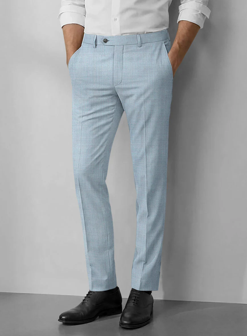 Loro Piana Zelander Light Blue Wool Pants