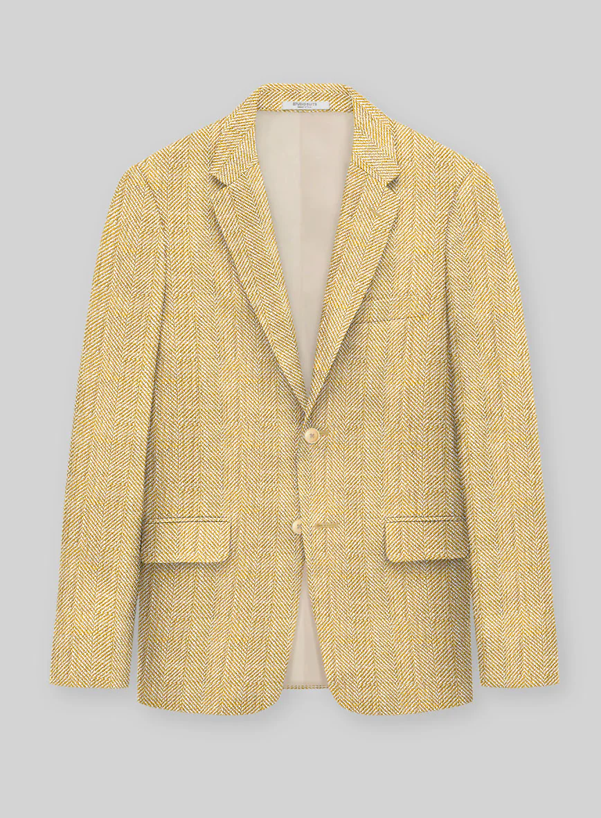 Maestro Narido Herringbone Silk Linen Cotton Jacket