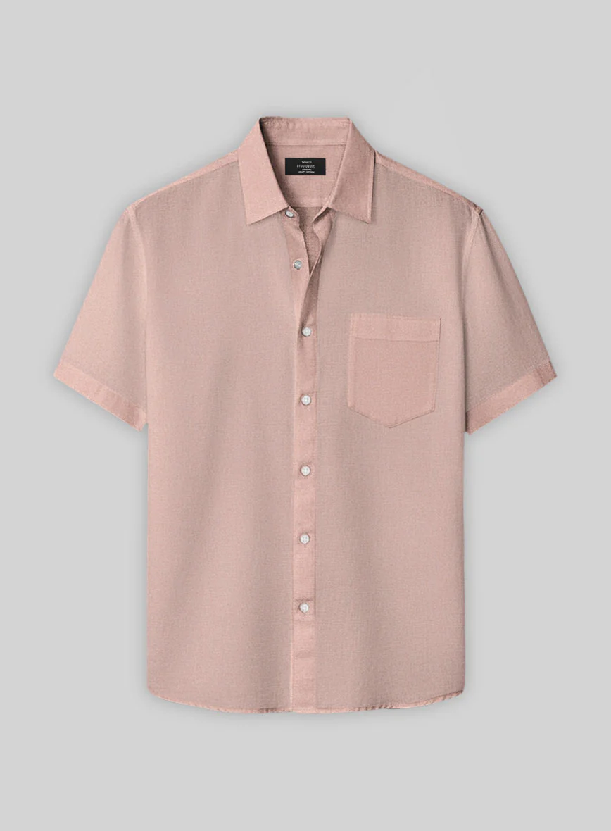 Man Pink Stretch Poplene Shirt
